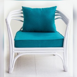 Himalayan Cane Lounge Chair (White)